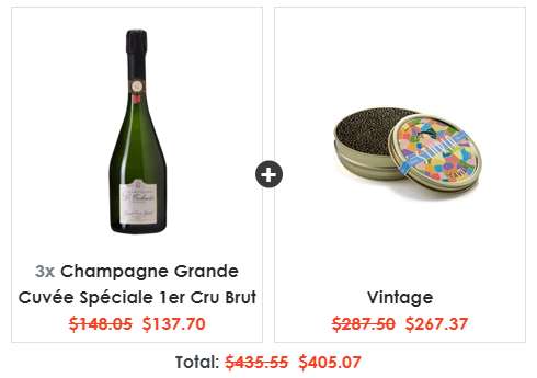 Bundle Offer : 3X Champagne Cuvée Spéciale + 1X Caviar Vintage